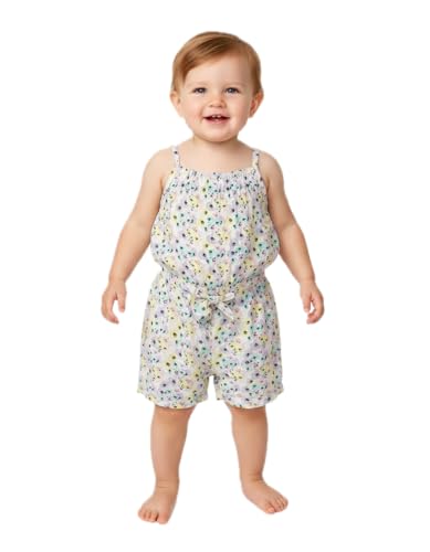 Girls' Floral Rayon Jumpsuits - Image 2