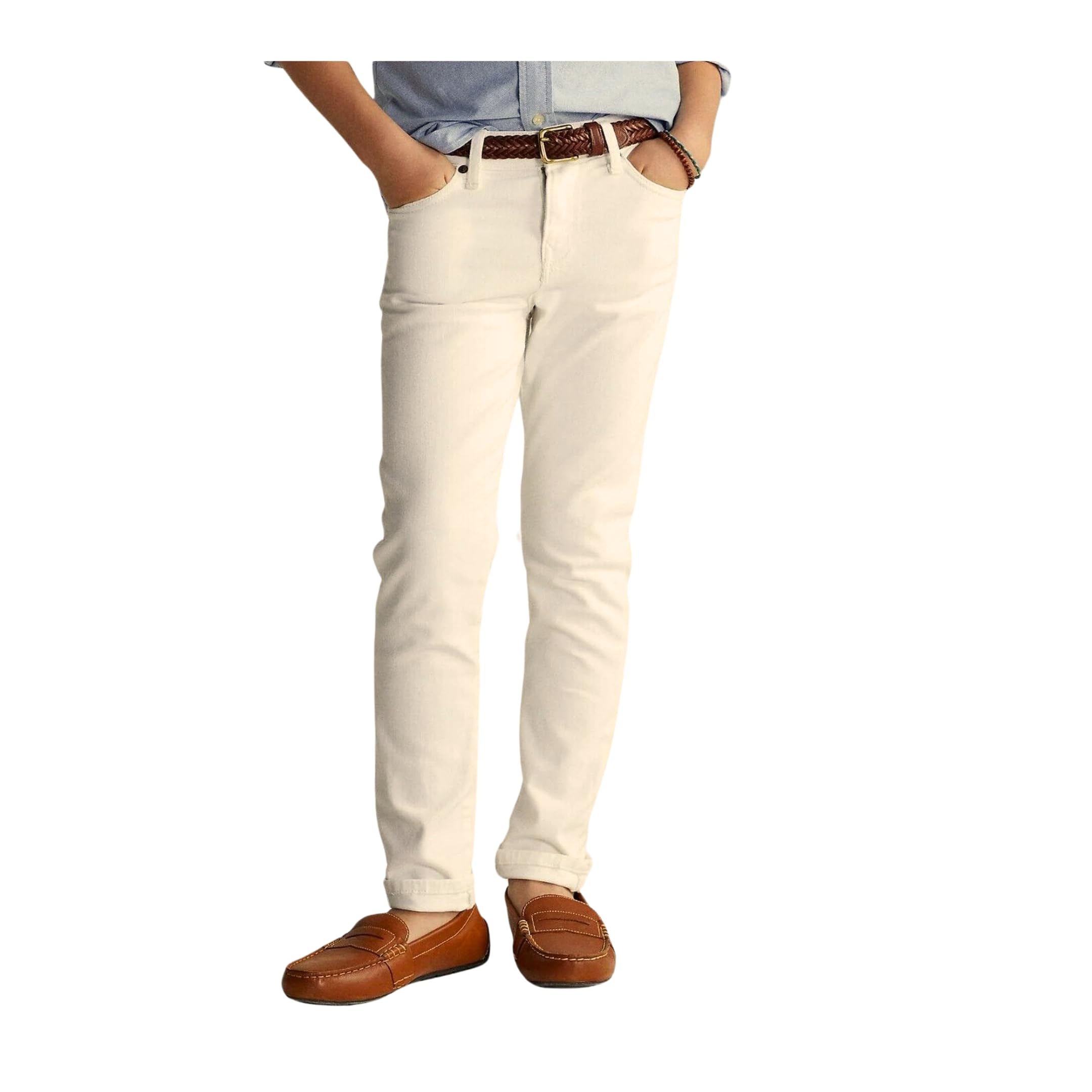 Free Folks Boys White Denim Pants